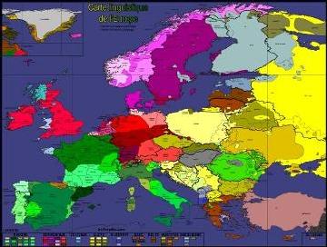  Figure 1 - Carte linguistique de l'Europe