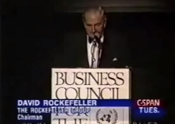 David Rockefeller, discours sur la dpopulation
