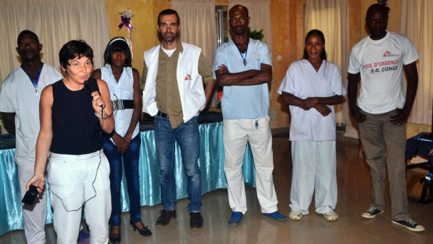 Annick Girardin contre Ebola en Afrique