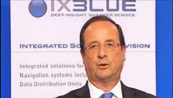 François Hollande chez Ixblue