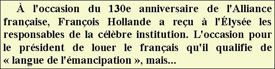 Hollande et l'Alliance française