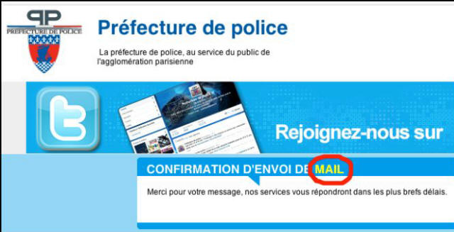 Préfecture de Police de l'agglomération parisienne