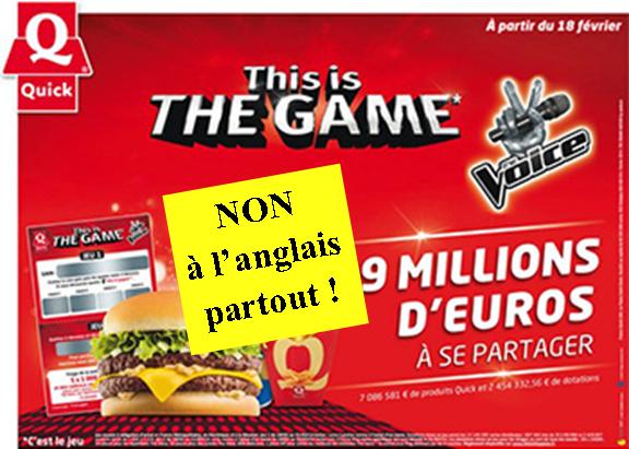 This is the game ou l'anglais partout