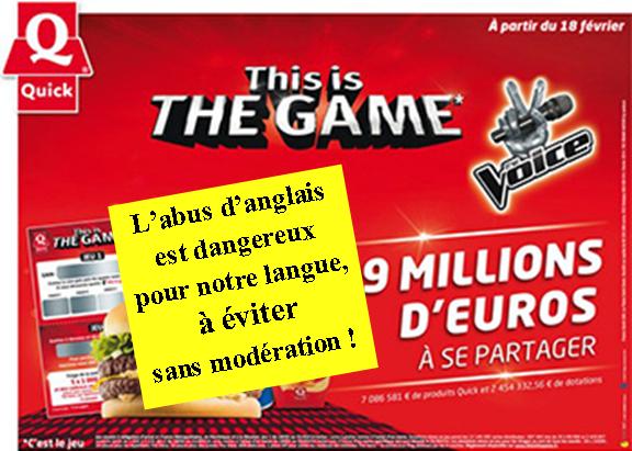 This is the game et l'abus d'anglais 
