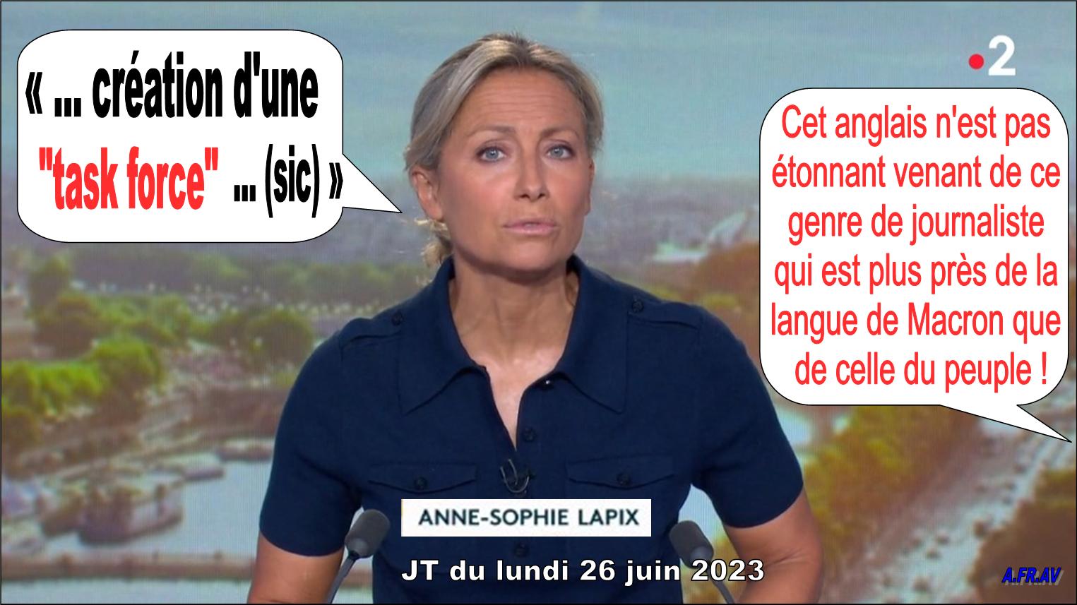 Anne-Sophie Lapix plus près de la langue de Macron que de la langue du peuple