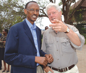 Bill Clinton et Paul Kagame ami-ami