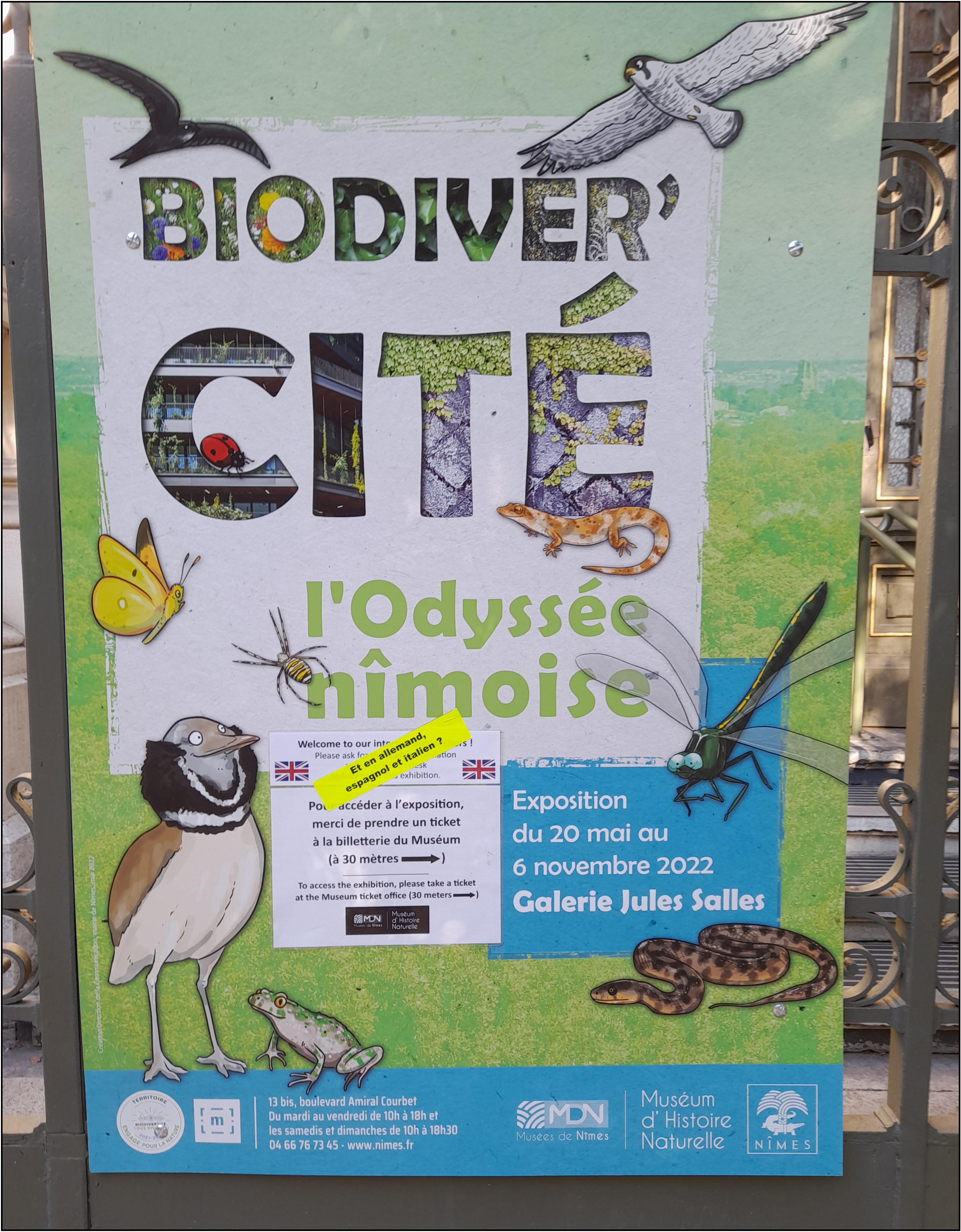 Biodiver'cité, l'Odyssée nîmoise, Galerie Jules Salles, Muséum d'Histoire Naturelle de Nîmes, Pierre Dubreuil.