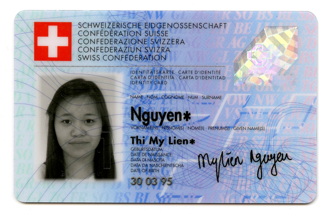 Carte d'identité de Suisse