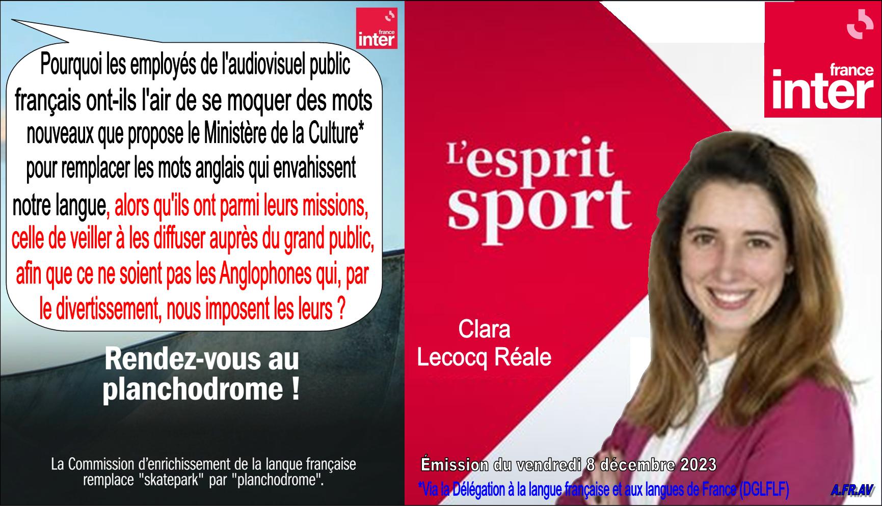 Clara Lecocq Réale, Marion L'Hour, Ali Baddou, France Inter, Esprit Sport