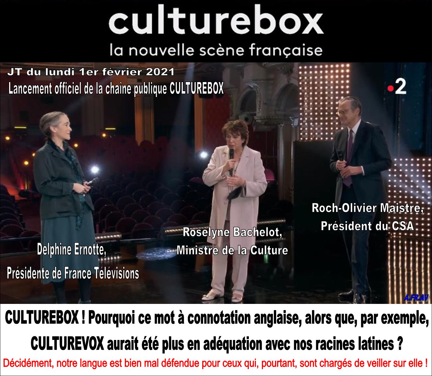 Delphine Ernotte, Roselyne Bachelot, Roch-Olivier Maistre et Culturebox