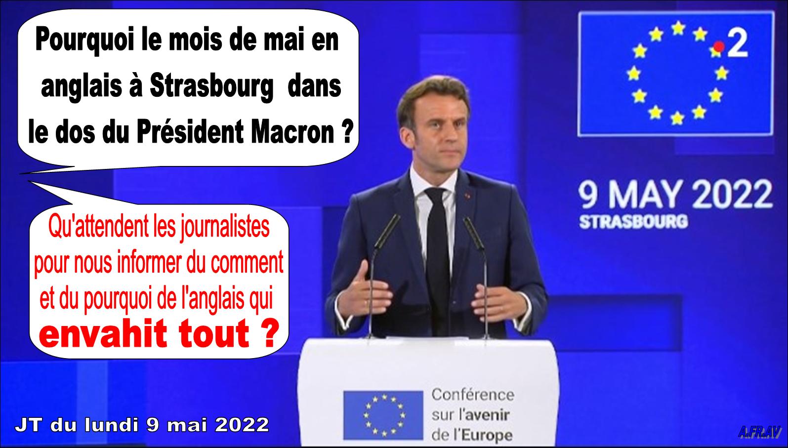 Emmanuel Macron, Parlement européen, conférence sur l'avenir de l'Europe, journalistes du journal de 20h de France 2