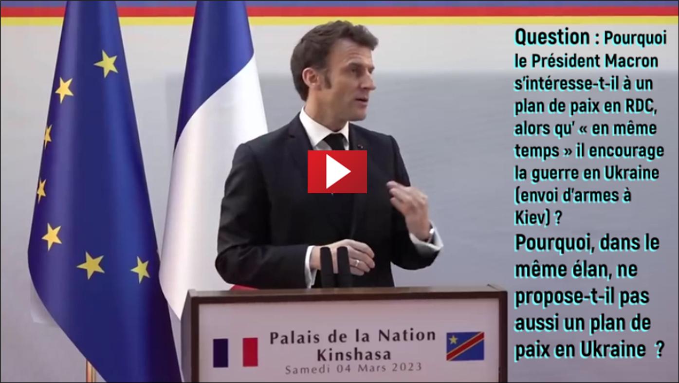 Emmanuel Macron confrence de presse  Kinshasa, RDC, le 4 mars 2023