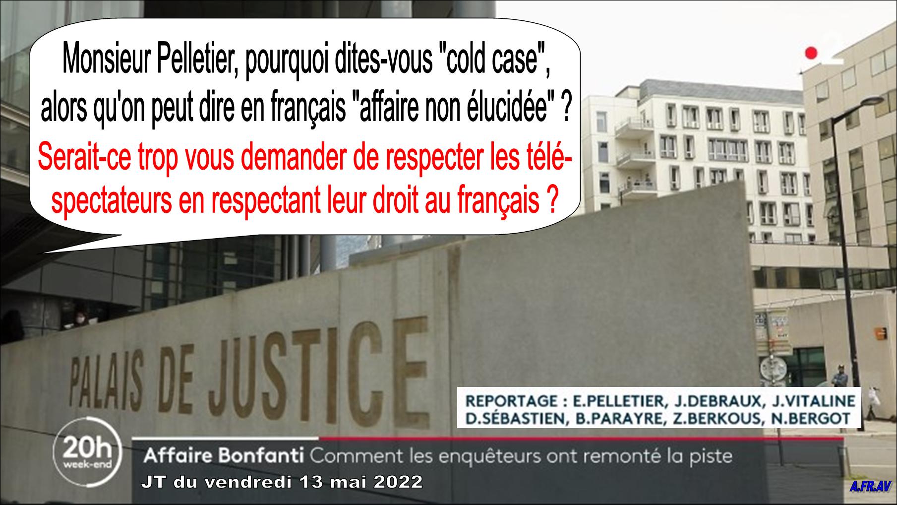 Eric Pelletier, journaliste, 20h de France 2, Affaire classée Bonfanti