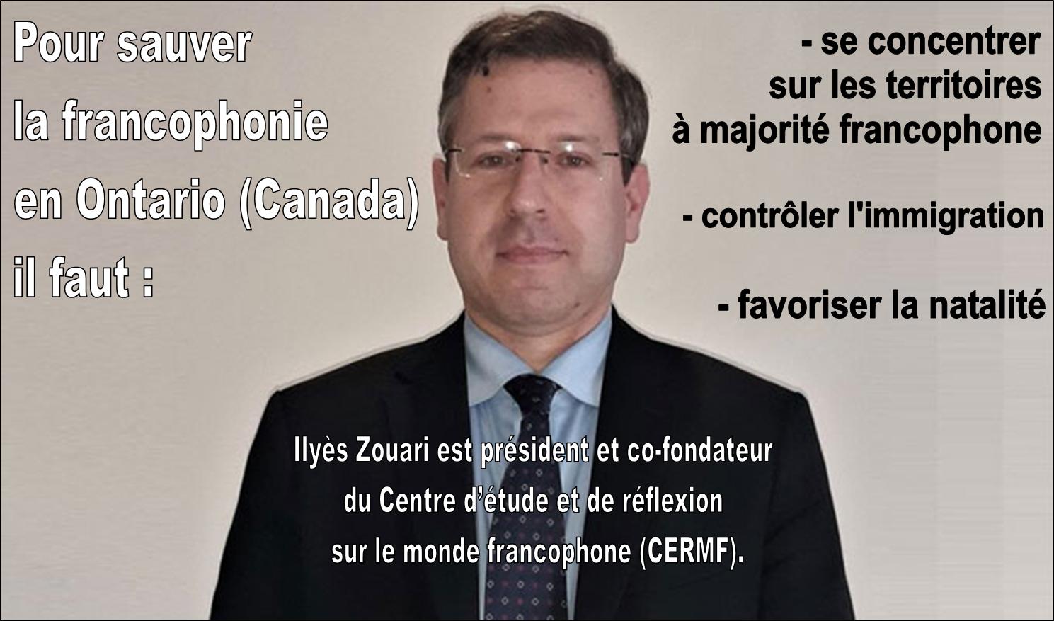 Ilyes Zouari ce qu'il faut faire pour sauver la francophonie de l'Ontario au Canada