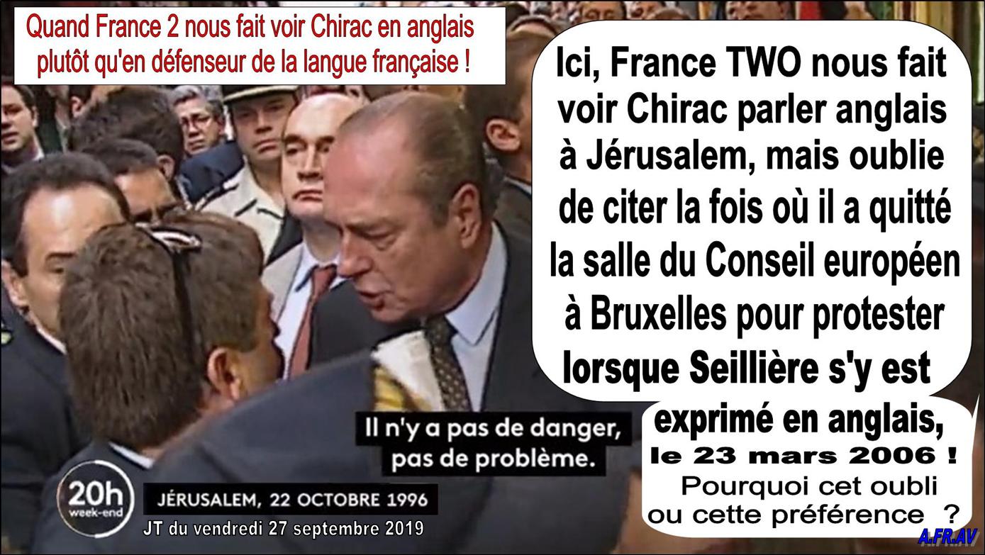 Jacques Chirac en anglais au 20 heures de France 2
