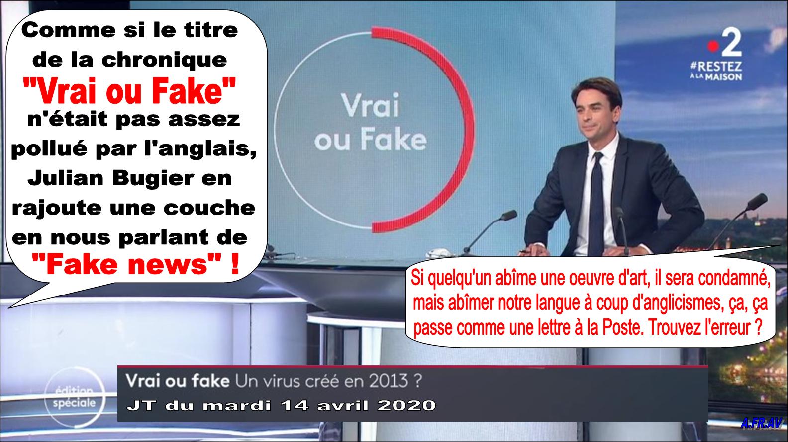 Julian Bugier, Vrai-ou-Fake et Fake News-au JT de 20h de France 2