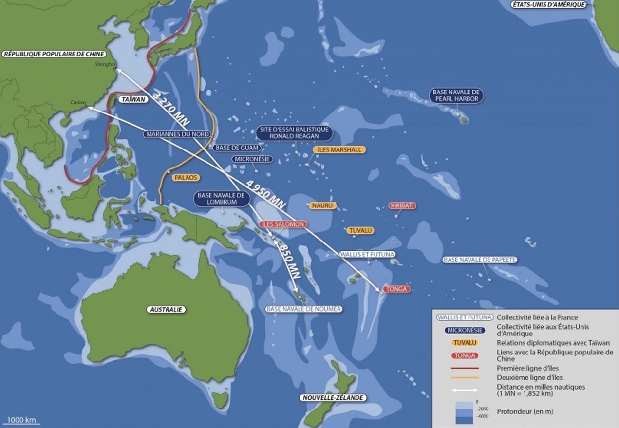République populaire de Chine, iles du Pacifique.