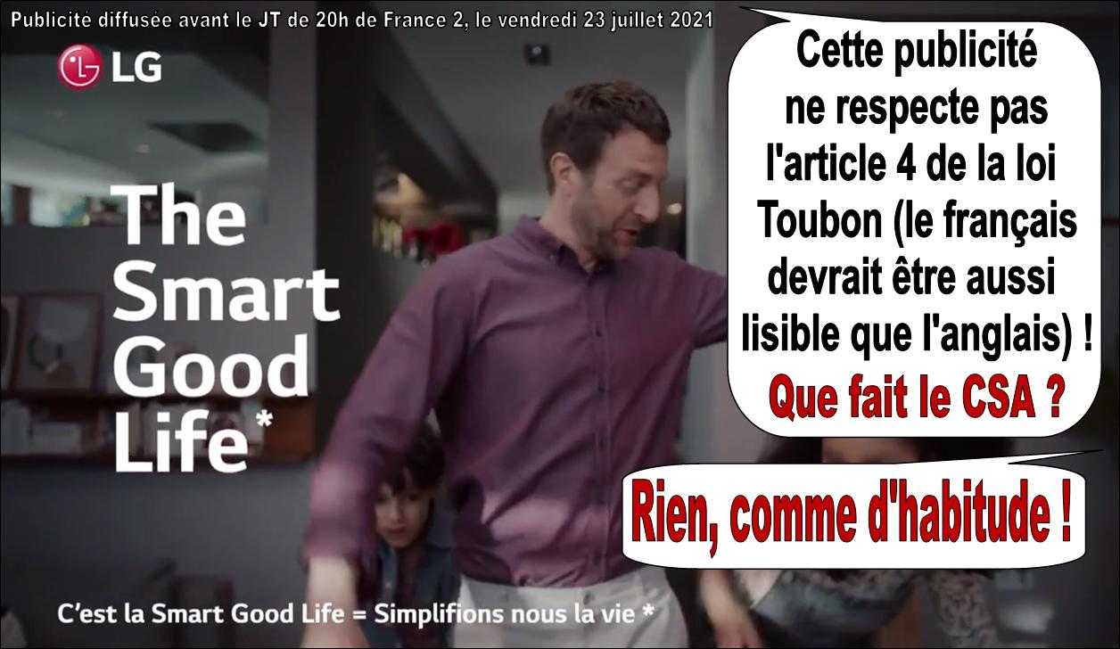 LG Electronics France, The Smart Good-Life, langue française, Loi Toubon, ARPP