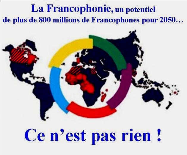 La Francophonie un potentiel de plus de 800 millions de Francophones pour 2050