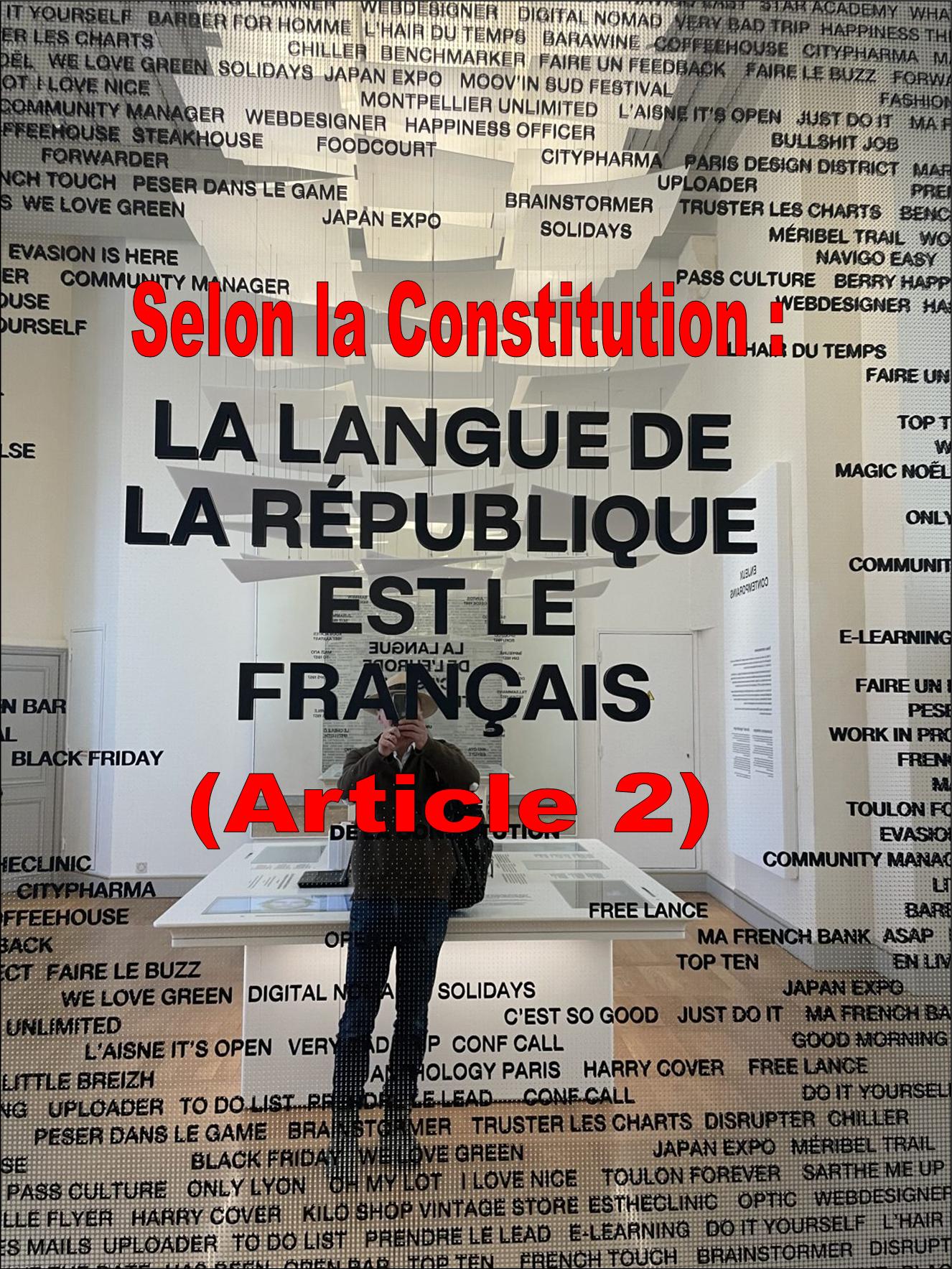 langue de la R�publique, le fran�ais, la Constitution