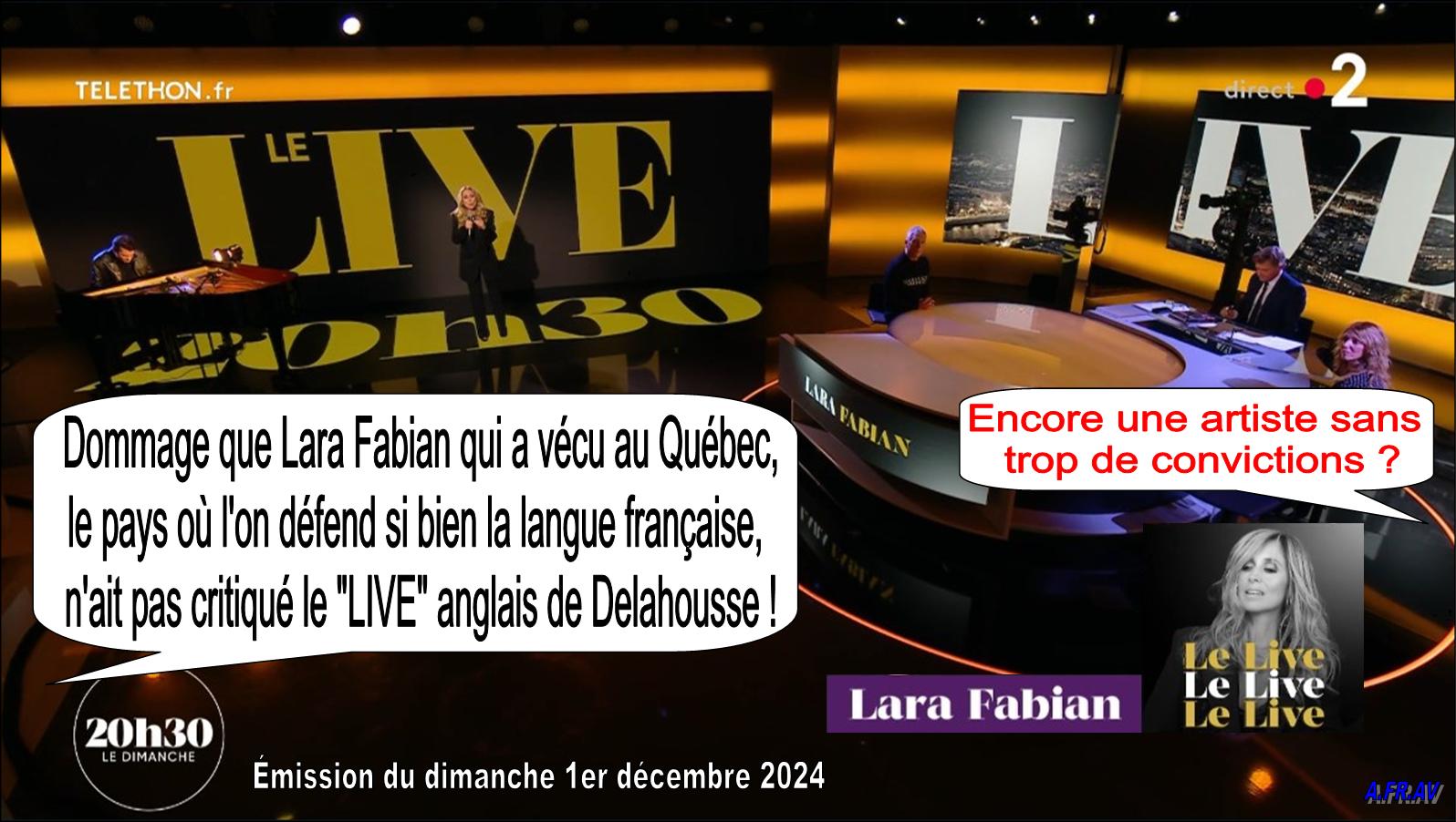 Lara Fabian, Laurent Delahousse, 20h30 le dimanche, France 2