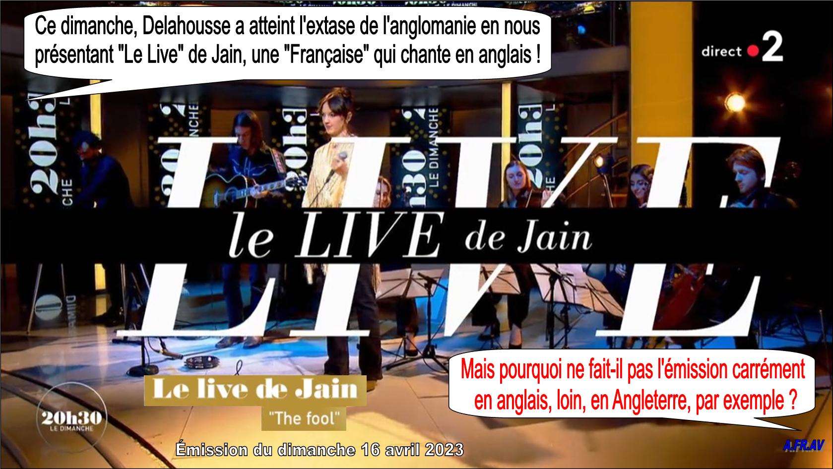 Laurent Delahousse et Le Live de Jain sur France 2