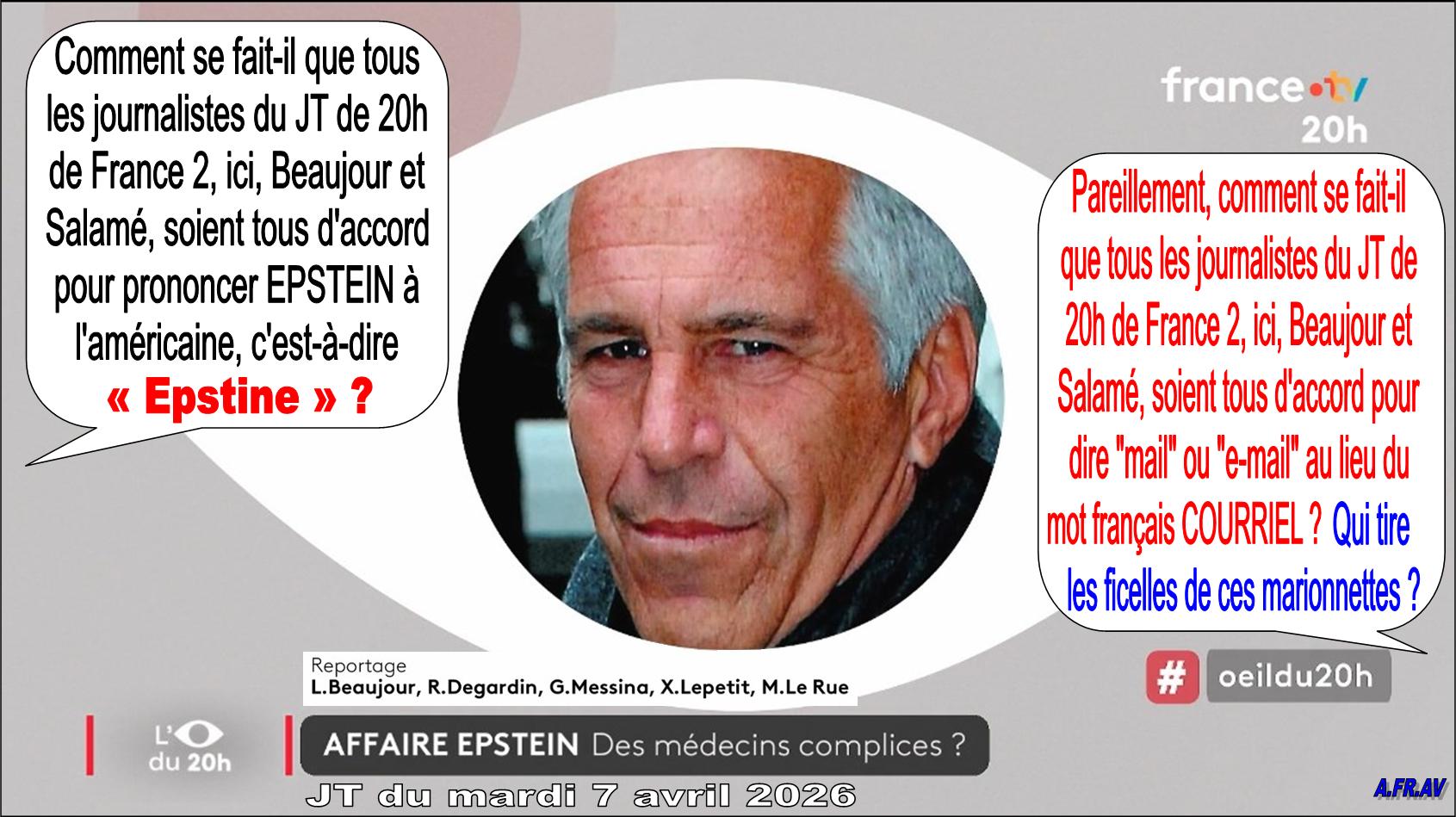 L�a Salam�, Lise Beaujour, Epstein, journalistes, France 2