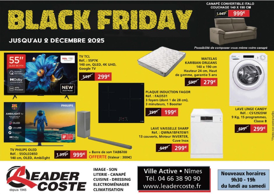 Leader Coste, Black Friday, loi Toubon, langue fran�aise
