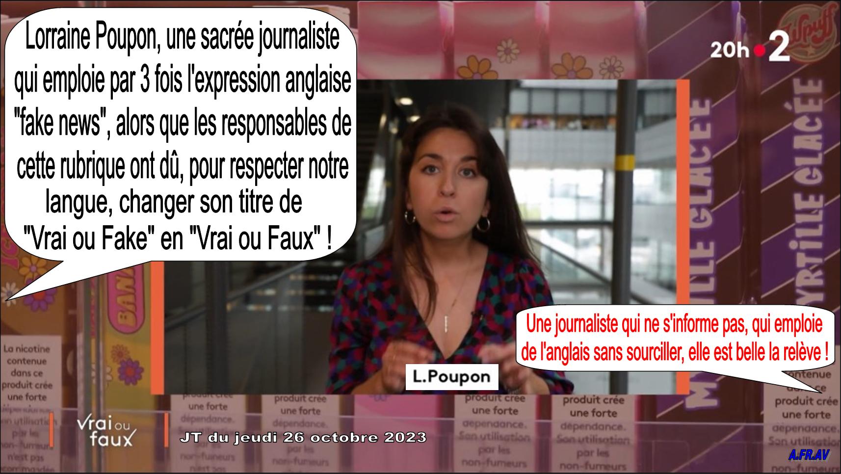 Lorraine Poupon, journaliste, JT de 20h de France 2, France Télévisions