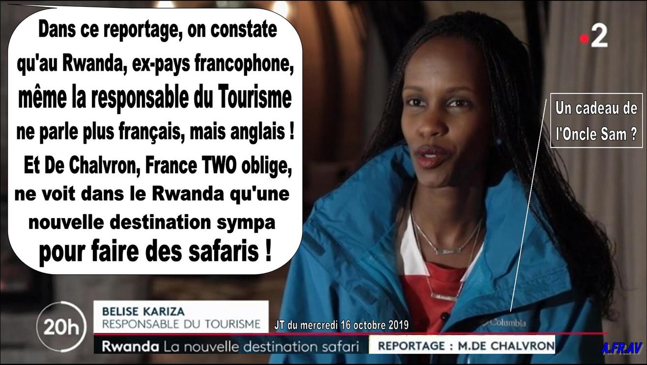 Marc de Chalvron et Belise Kariza, Rwanda, France 2,  20h