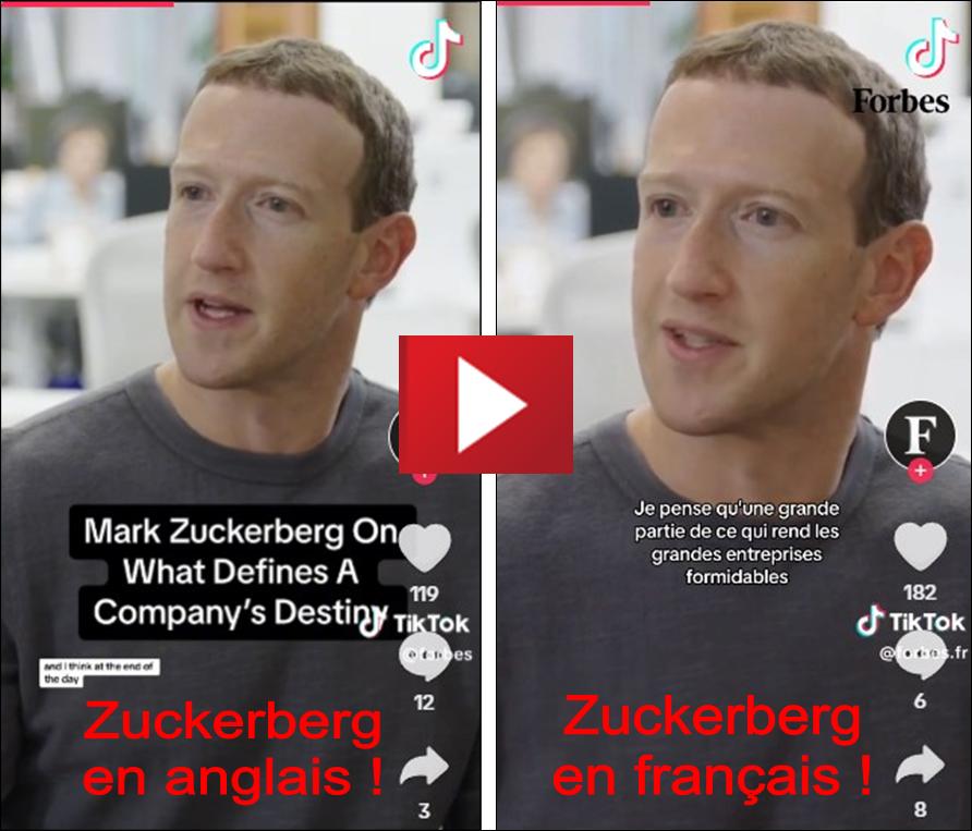 Mark Zuckerberg en anglais et en franais grce  l'intelligence artificielle, l'IA