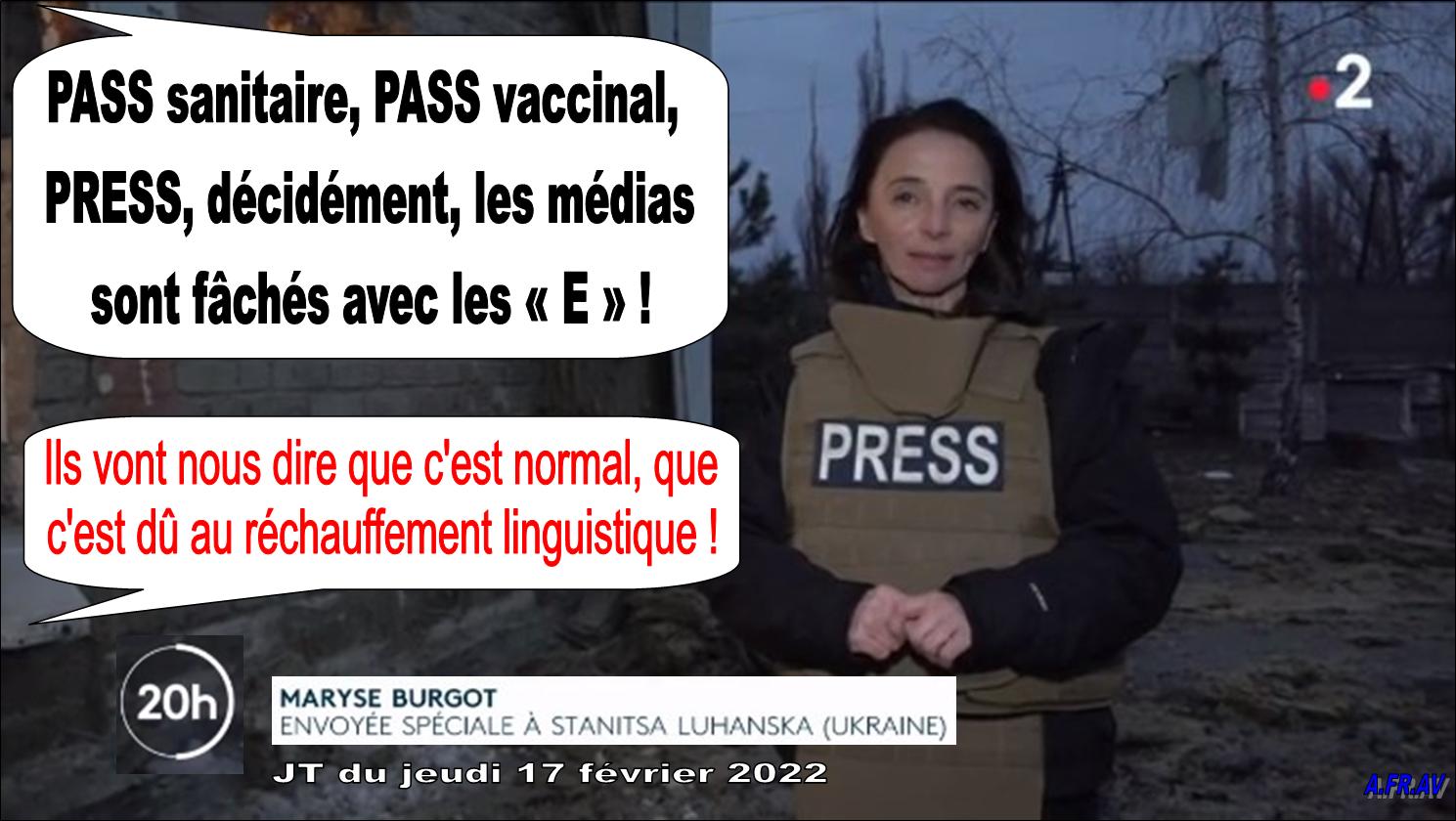 Maryse Burgot en Ukraine pour le JT de 20h de France-2, France Télévisions
