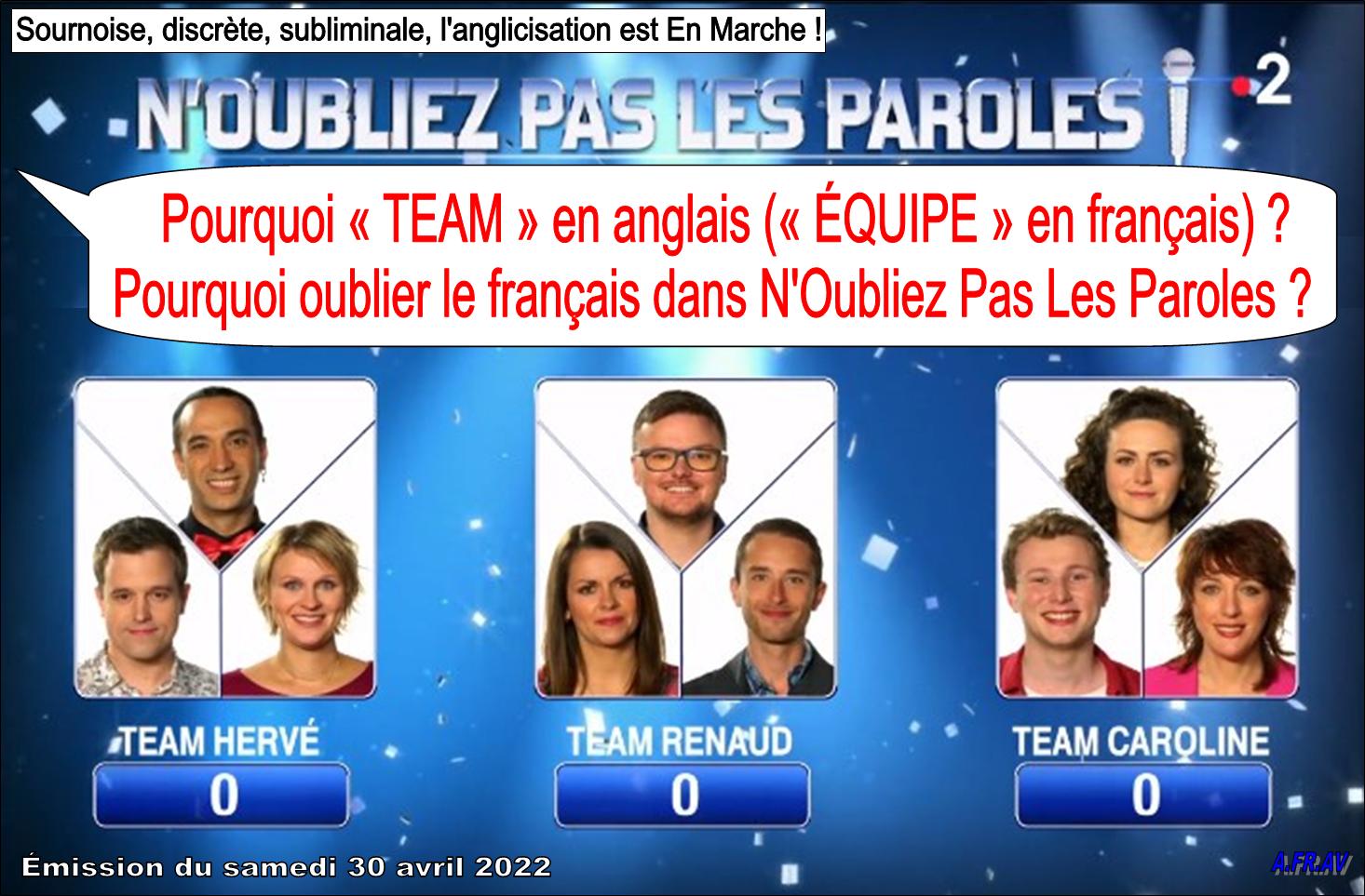 N'Oubliez Pas Les Paroles, Nagui, France 2, France-Télévisions