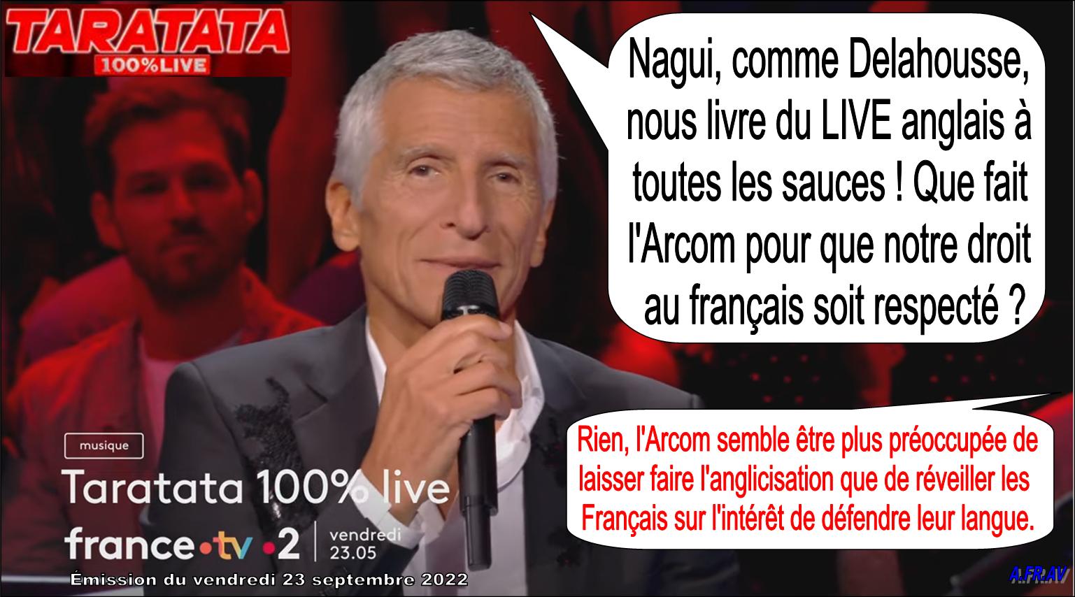 Nagui, Taratata 100 pour 100 live, France 2