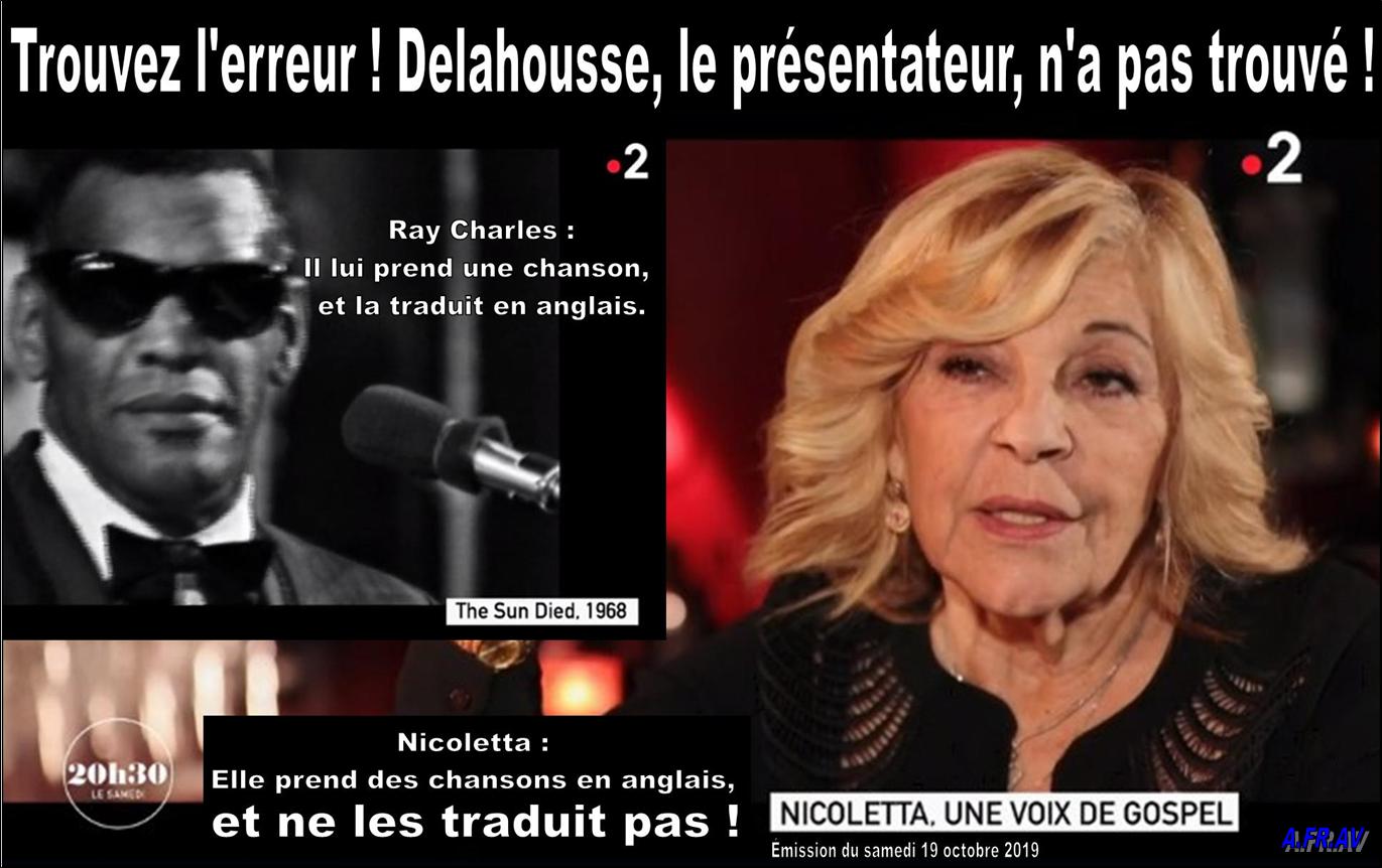 Nicoletta et Ray Charles au 20h30 Le Dimanche de Laurent Delahousse
