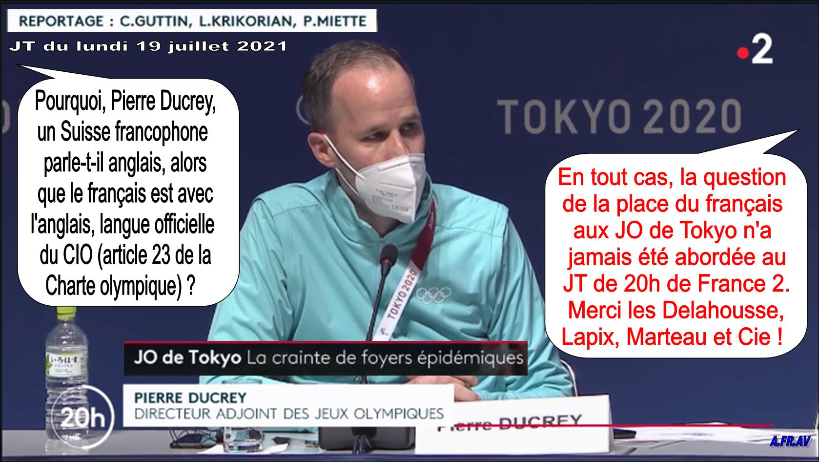 Pierre Ducrey, CIO, JO de Tokyo, 20h de France 2