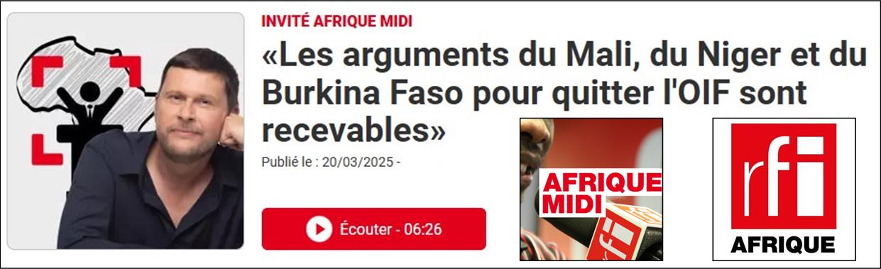 Mali, Niger, Burkina-Faso, OIF