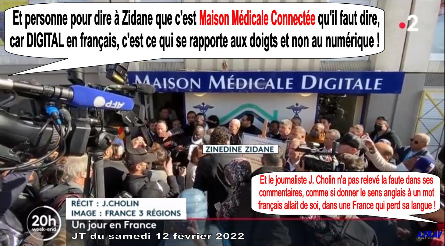 Zinedine Zidane, Julien Cholin, Maison Médicale Digitale, Marseille, JT de 20 France 2